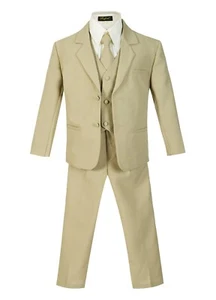 Slim Baby kids Boys Bridal Formal suit 5 pcs set coat,vest,pant,shirt,clip tie  - Picture 1 of 13