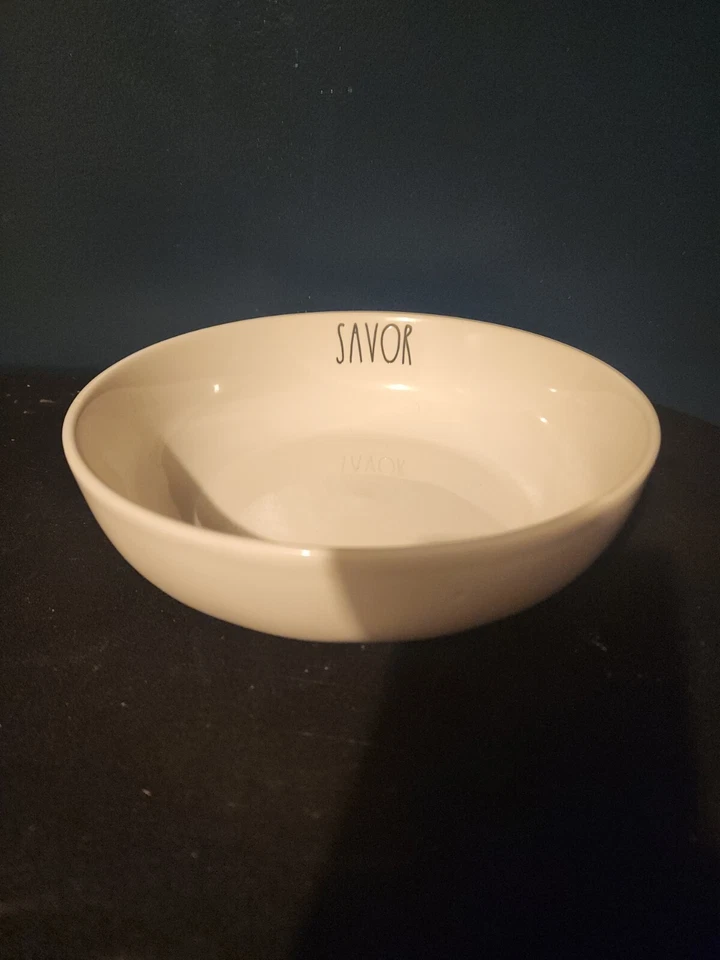 Tigela de macarrão Rae Dunn branca melamina SABOR NOVA - Imagem 1 de 1