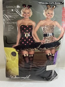 Cat Women's Halloween Costume When The Cats Away Reversible Size Medium - Picture 1 of 9