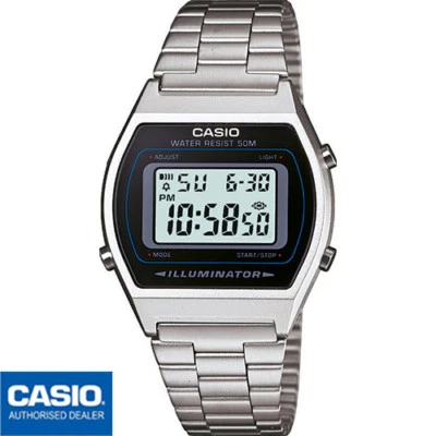 CASIO B640WD-1AVEF⎪B640WD-1A⎪Original⎪Vintage EDGY⎪Retro⎪PLATA - Imagen 1 de 4