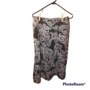 Christopher & Banks Women's Skirt Sz 10 Black and White Print Skirt w/red - Picture 1 of 4