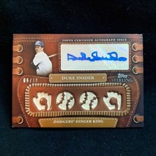 DUKE SNIDER DODGERS 2010 TOPPS STERLING QUAD BAT RELIC AUTO /10
