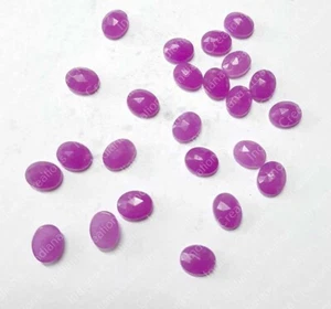 Piedra preciosa suelta calibrada de jade lavanda natural corte rosa ovalada de 6x8 mm a 12x16 mm - Imagen 1 de 6
