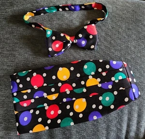 NEIL ALLYN 100% SILK BOW TIE & CUMBERBUND SET IN BOX - Picture 1 of 6