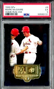 1999 Spx Home Run #68 Mark Mcwrire #8 Cardinals PSA 5 EX - Picture 1 of 2
