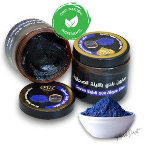 Moroccan Black Soap Blue Nila Natural Beldi Soap Hammam Body Skin Exfoliating - Picture 1 of 10