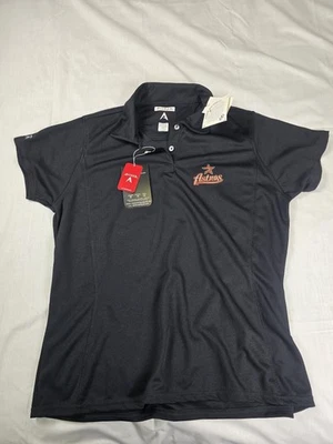 Camisa Polo Antigua de Béisbol MLB Negra Mediana de los Astros de Houston para Mujer Etiquetas Nuevas Foto 1 de 4