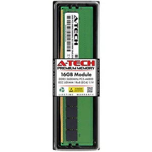 A-Tech 16GB 1Rx8 PC5-44800E DDR5 5600 MHz ECC UDIMM Server Memory RAM 1x - Afbeelding 1 van 6