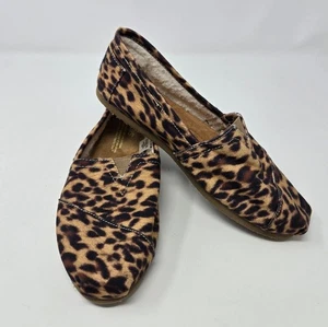 TOMS ALPARGATA SCHUHE HELLBRAUN LEOPARDENMUSTER KUNSTFELLFUTTER DAMENGRÖSSE 7,5 - Bild 1 von 12