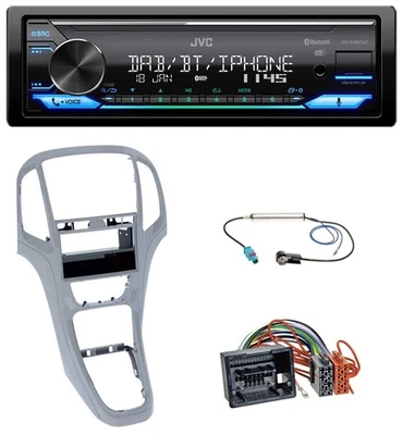 JVC Bluetooth DAB USB MP3 Autoradio für Opel Astra J ab 2009 Platin silber - Bild 1 von 4