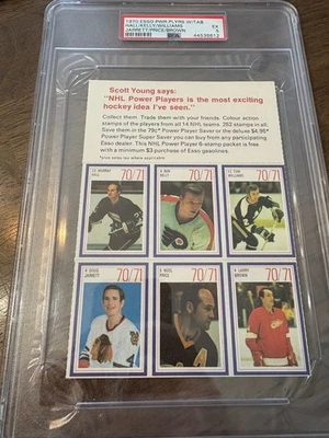 Panel Esso Power Player 1970 con pestaña RARO PSA 5 impresión corta Hall Kelly Williams Foto 1 de 2