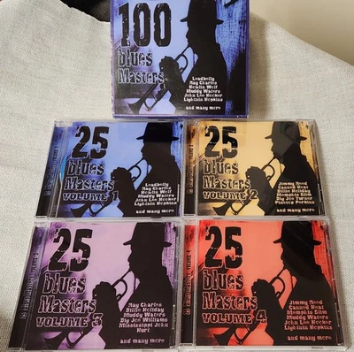 100 Blues Masters 4/CD Box Set Howlin' Wolf/Leadbelly/Muddy Waters +MORE! VG/LN - Imagem 1 de 4