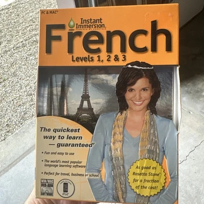 Instant Immersion French Levels 1,2,3 Language Learning Software - Image 1 of 3