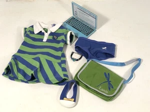 American Girl of The Year LANIE Meet Outfit mit Armband Laptop & Tasche Postkarten - Bild 1 von 12