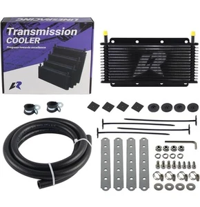 Universal Transmission Oil Cooler Kit 11"x4.2"x0.75" (280x107x19mm) 3/8" Barb - Picture 1 of 3