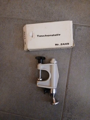 Clamping tripod table tripod tripod in grey silver black with ball head 2449 - Image 1 of 2