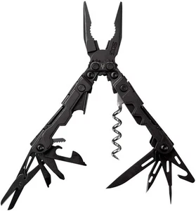 SOG POWERLITRE MINI UTILITY MULTI-TOOL 19 LIGHTWEIGHT TOOLS PL1002-CP - BLACK - Picture 1 of 5