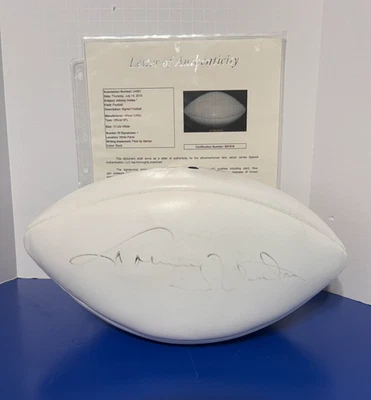 Johnny Unitas Signed Official Wilson NFL Football Colts JSA Authenticated - Image 1 of 4