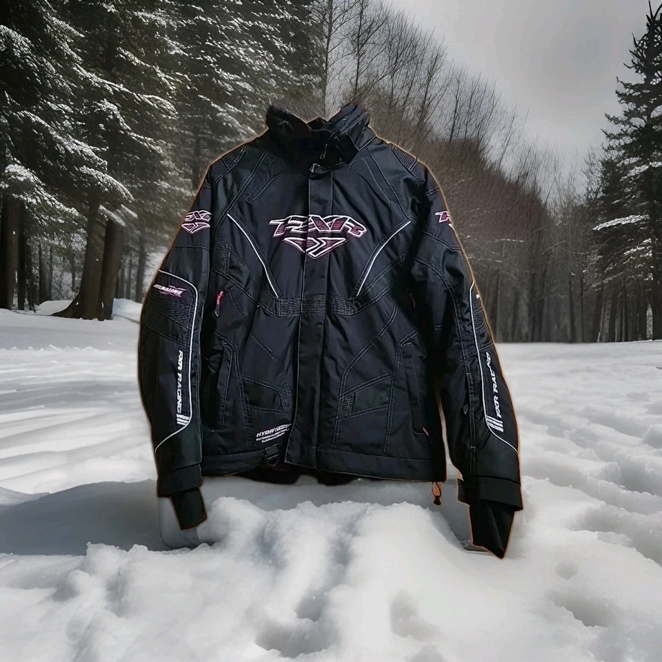 FXR Racing Womens Adrenaline  Insulated 3 In 1 Snowmobile Jacket-Black EUC Sz 12 - Image 1 of 4