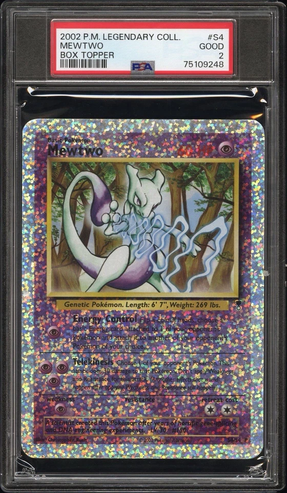PSA 2 Mewtwo #S4 Legendary Collection Box Topper Reverse Holo Jumbo Pokemon Card - Image 1 of 2
