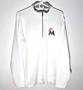 Miami Marlins 1/4 Zip Track Jacket | 2012 Retro Logo | Polyester Mens Large - Picture 1 of 9