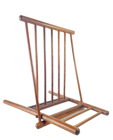 Antique Walnut Wood Folding Picnic Backrest Chair Seat Victorian Spindle Beach Cover
