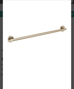 Barra de agarre redonda Brizo 693675-GL 36" euro, oro de lujo - Imagen 1 de 3