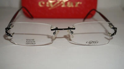 Gafas CAVIAR Nuevas Negras Swarovski Sin Montura M2305 C24 54 16 135 Foto 1 de 4