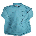 Men's Medium M - SIMMS Guide Series Shirt Blue Nylon Vented Fishing Long Sleeve