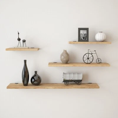 Set 4 Mensole A Parete Colorate Spessore 18 mm Flying Ripiani Scaffali - Immagine 1 di 3