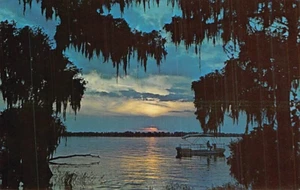 Postal FL: Crepúsculo, Cypress Gardens, Winter Haven, Florida - Imagen 1 de 2