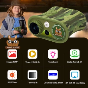 Binoculars Night Vision Telescope Camera IR LED 48MP 4X 8X Zoom 2.4'' IPS Screen - Picture 1 of 13