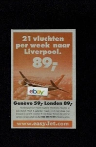EASYJET AMSTERDAM 737-300 JETS A LIVERPOOL 21 VOLI A SETTIMANA OLANDESE $89 ANNUNCIO  - Foto 1 di 1