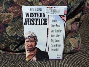 Western Justice 4 Movies on 2 DVD's Box Set of 2 New/Sealed Vintage Film Stars - Picture 1 of 3