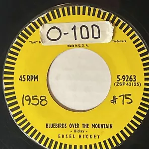 Ersel Hickey Bluebirds Over The Mountain / Hangin' Around Epic 7" Single 45 Rpm - Foto 1 di 4