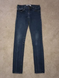 Hollister Social Stretch Size 0 R 0R Faded Denim Blue Jeans 24x33 (25 X 31) - Picture 1 of 7