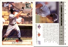 Jeff Abbott Signed 1995 Best #12 Card Prince William Cannons Auto AU