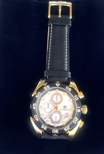 Buech & Boilat Torrent Mens 92s Swiss Chronograph, Genuine Leather - Picture 1 of 15