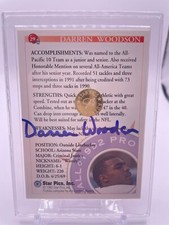 Darren Woodson 1992 Star Pics Auto Autograph  Rookie Card RC #29 Arizona State