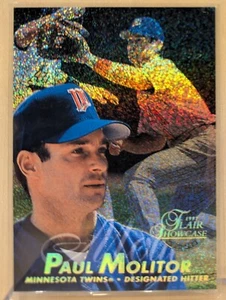1997 Flair Showcase ROW 0 #4 Paul Molitor HOF RARE SPECKLE REFRACTOR PARALLEL - Picture 1 of 2