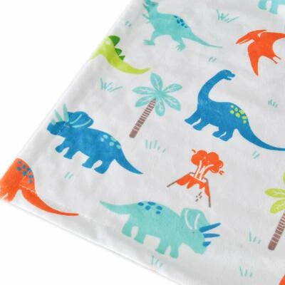  Soft Baby Blanket Minky with Double Layer Dinosaurs Multicolor Printed 30''x40" - Image 1 of 4