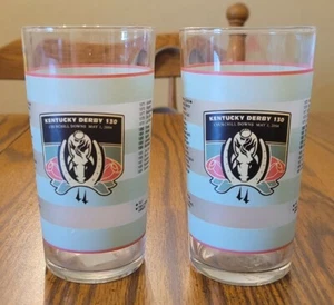 Pair Of 2004 Kentucky Derby Official 130th Churchill Downs Mint Julep Glasses - Picture 1 of 8