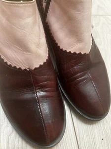 Vtg Giraudon New York  Leather Shoes Hand Made  In Portugal  7.5M - Picture 1 of 9
