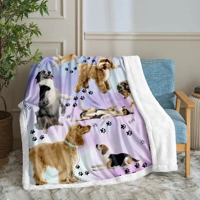 Dog Print  Blanket - Image 1 of 4