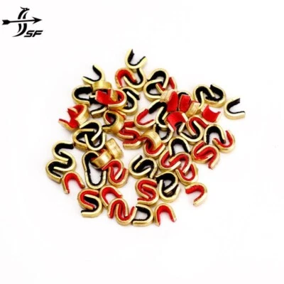 20pcs Archery String Nock Points Brass Buckle Clips Nocking Bowstring Protector - Image 1 of 4