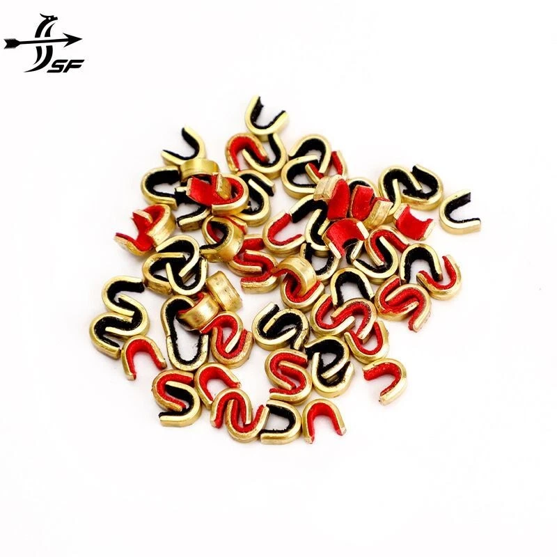 20pcs Archery String Nock Points Brass Buckle Clips Nocking Bowstring Protector - Image 1 of 4