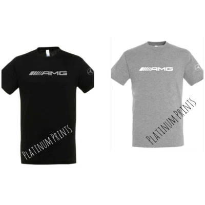 Mercedes AMG CAR T-SHIRT noir course UPTO 5XL premium cadeau de Noël homme TOP PREMIUM - Photo 1/4