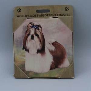 World's Most Absorbent Stone Coaster Shih Tzu Dog - Picture 1 of 1