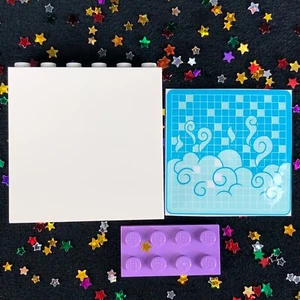 NEW LEGO White Water Steam Bathroom Tile Wall 41430 Sticker 1x6x5 Panel - Picture 1 of 2