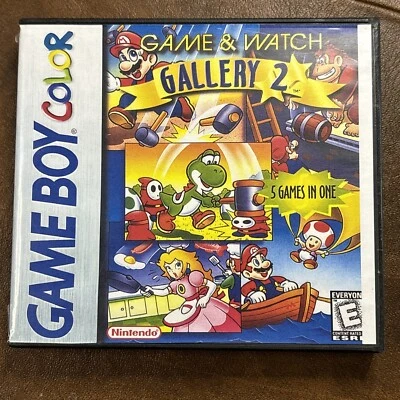 Game & Watch Gallery 2 - Game Boy Color GBC Case Only - Image 1 of 4
